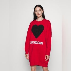 Love Moschino Red Cotton Sweater size XS like new.